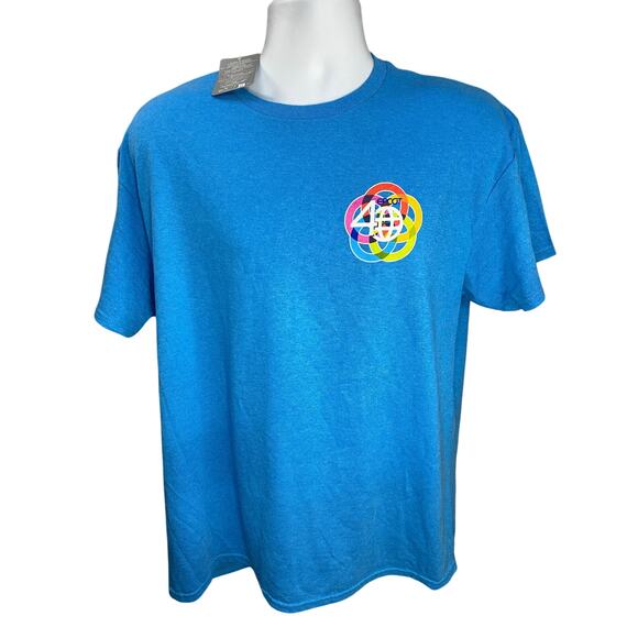 NEW 2022 Walt Disney World Parks Epcot 40th Anniversary Figment Blue Shirt L - Picture 2 of 8